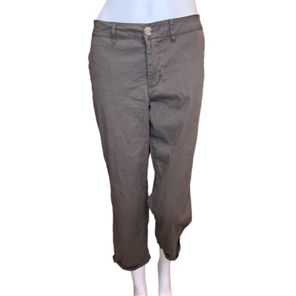 Jag Slim Fit Brown Cuffed Pants Cotton Spandex Size 14